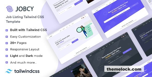 Jobcy - Tailwind CSS Job Listing & Job Board Template