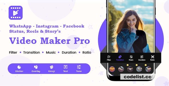 Instagram, FB, YouTube, WhatsApp Status - Story - Post - Reels Video Maker Pro v1.0.2