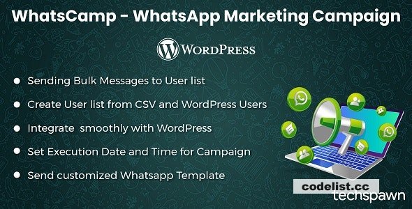 WhatsCamp v1.0.1 - WhatsApp Marketing Campaign for WordPress