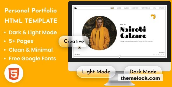 Nairobi - Personal Portfolio CV HTML Template