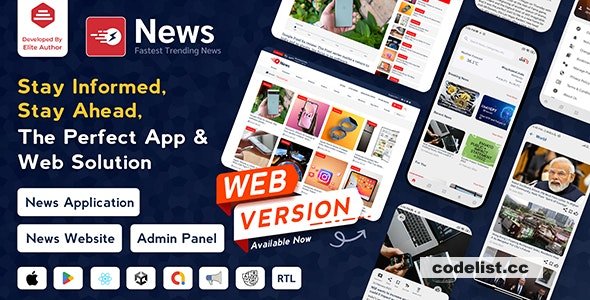 News App and Web v3.1.5 - Flutter News App for Android and IOS App