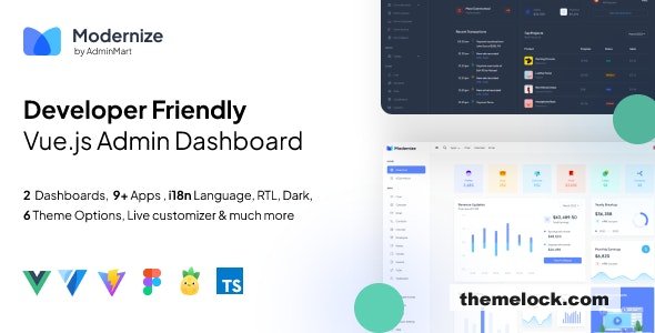 Modernize v2.2 - VueJs Admin Dashboard