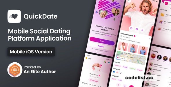 QuickDate IOS v2.3 - Mobile Social Dating Platform Application