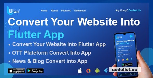 UniversalWeb - Convert Website to a Flutter App  - 8 April 2023