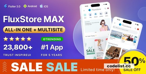 FluxStore MAX v3.16.0 - The All-in-One and Multisite E-Commerce Flutter App for Businesses of All Sizes