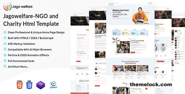 Jagowelfare - NGO and Charity Html Template