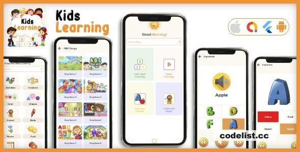 Kids learning App - kids all in one learning flutter app -Flutter Android & iOS App -V2