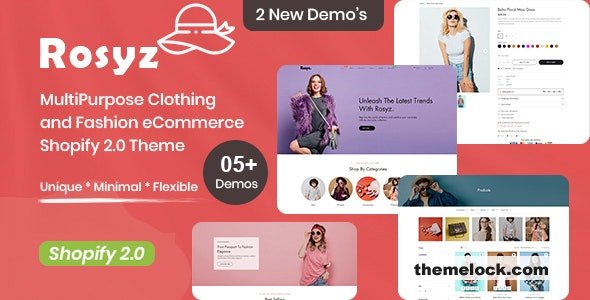 Rosyz - MultiPurpose Clothing and Fashion eCommerce Shopify 2.0 Theme