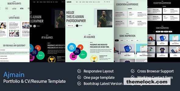 Ajmain - Personal Portfolio/CV HTML Template