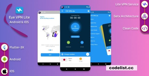 EYE VPN Lite - Flutter VPN Application With Web Admin Panel