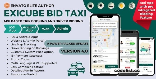 Exicube Bid Taxi App v4.0.0
