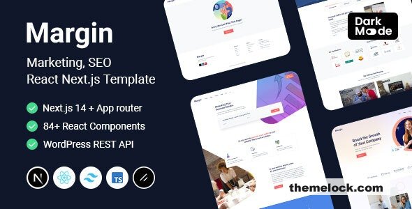 Margin - Marketing SEO Next.js React Template + Headless WordPress
