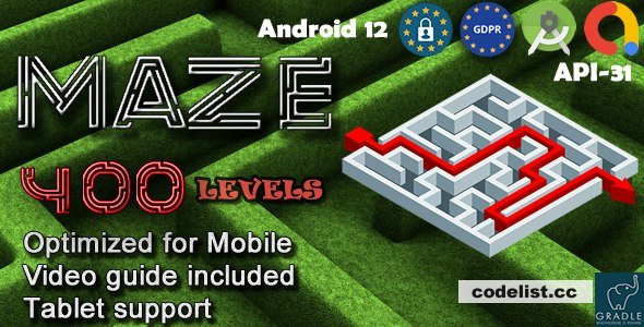Maze 400 (Admob + GDPR + Android Studio)