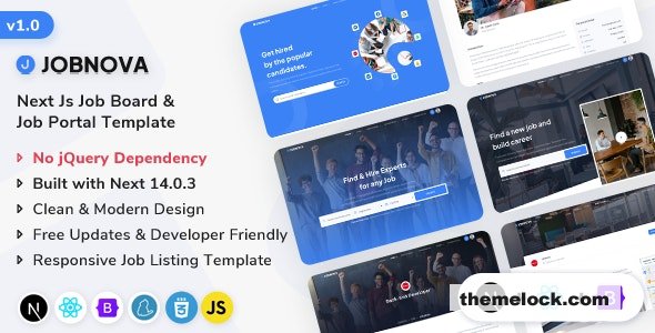 Jobnova - React Next.js Job Board, Job Portal and Job Listing Template