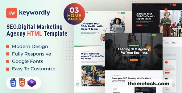 Keywordly - Digital Marketing Agency HTML Template