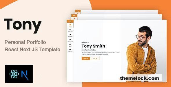 Tony – React NextJs Personal Portfolio Template