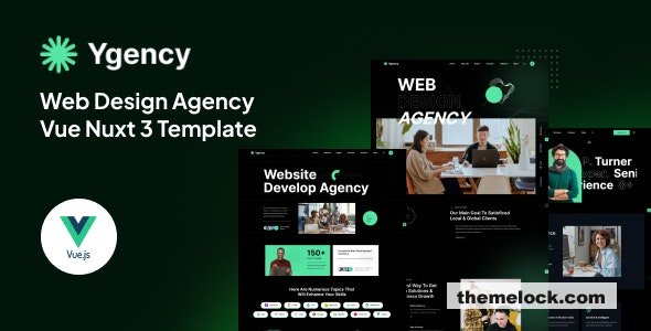 Ygency - Web Design Agency Vue Nuxt Template