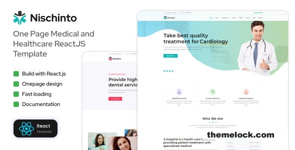 Nischinto - Medical and Healthcare ReactJS Template