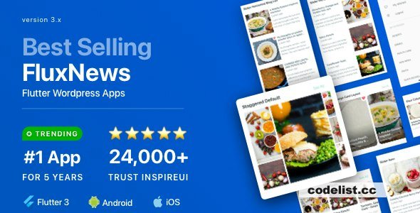 FluxNews v3.16.8 - Flutter mobile app for Wordpress