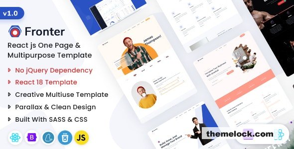 Download Fronter – React Js Multipurpose Landing Template | Free Nulled Scripts