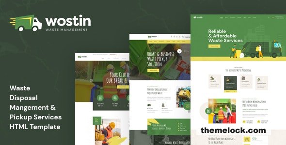 Wostin - Waste Pickup Services HTML Template