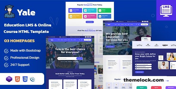 Yale - Education HTML Template