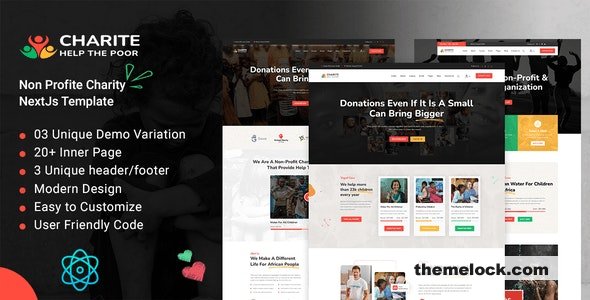Charite - Non-Profit Charity React NextJs Template