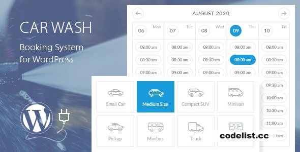 Car Wash Booking System for WordPress v2.5
