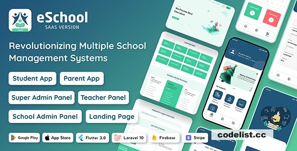 eSchool SaaS v1.1.1 - School Management System with Student - nulled