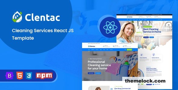 Clentac – Cleaning Services React JS Template