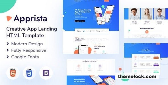 Apprista - Creative App Landing HTML Template