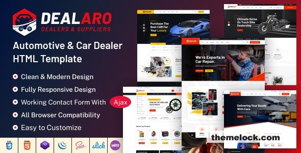 Dealaro - Automotive & Car Dealer HTML Template