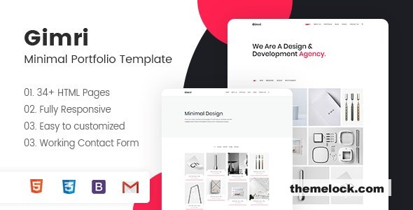 Gimri - Minimal Portfolio Template