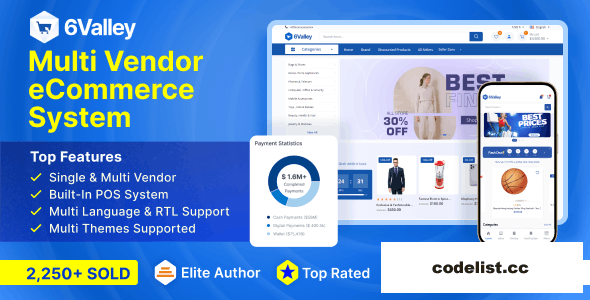 6valley v14.7 - Multi-Vendor E-commerce - Complete eCommerce Mobile App, Web, Seller and Admin Panel - nulled