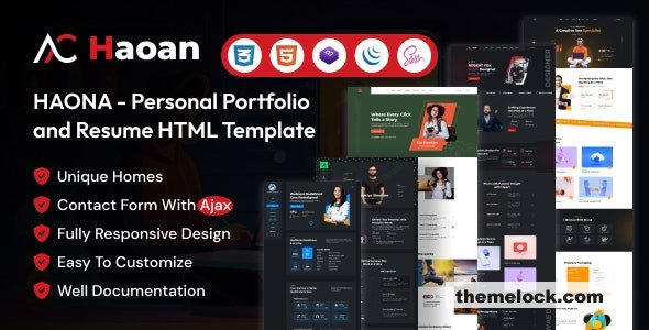 HAONA – Personal Portfolio and Resume HTML Template