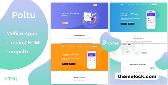 Poltu - Mobile App Landing HTML Template