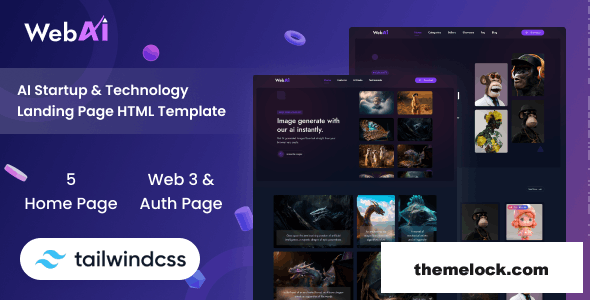 WebAi - AI Startup & Technology Tailwind CSS Landing Template