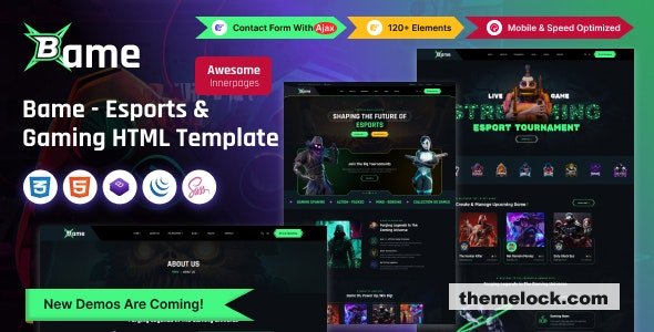 Bame - Esports & Gaming HTML Template