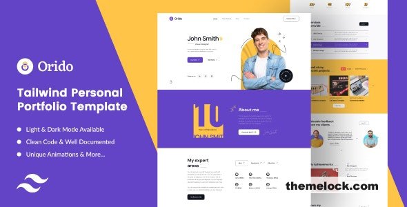 Orido - Tailwind CSS Personal Portfolio Template