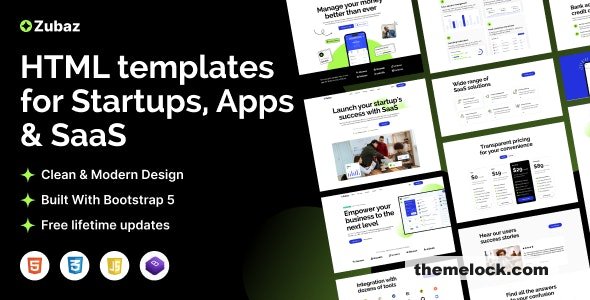 Zubaz - Startup & SaaS Html Template