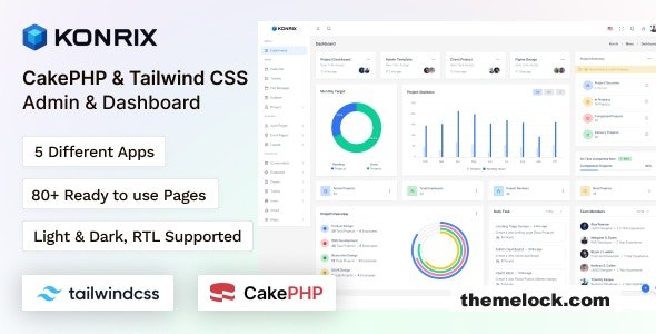 Konrix - CakePHP Tailwind CSS Admin & Dashboard Template