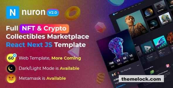 Nuron v2.0 - NFT Marketplace React NextJS Template