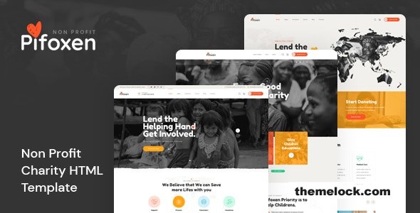 Pifoxen - Non Profit Charity HTML Template