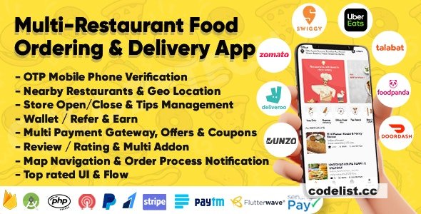 Eatggy v1.7 - Multi Restaurant Food Ordering & Delivery Application