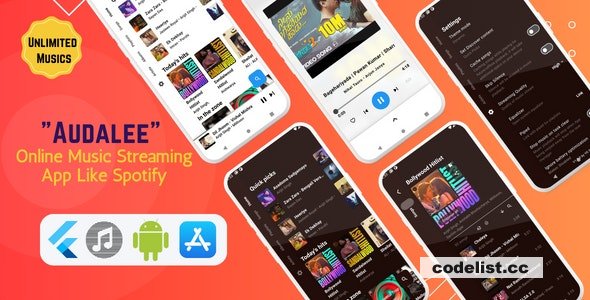 Audalee v1.5 - Unlimited Music Streaming App