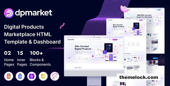 DpMarket – Digital Products Marketplace Html5 Template With Dashboard