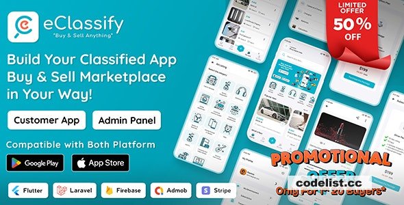 eClassify v2.5.0 - Classified Buy and Sell Marketplace Flutter App with Laravel Admin Panel - nulled