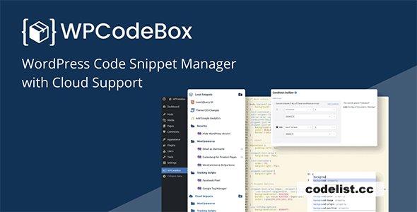 WPCodeBox v1.1.0 - Code Snippets Plugin