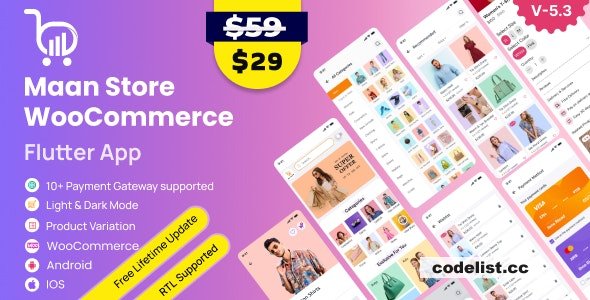 MaanStore v5.3 - Flutter eCommerce Full App ( Android & iOS )