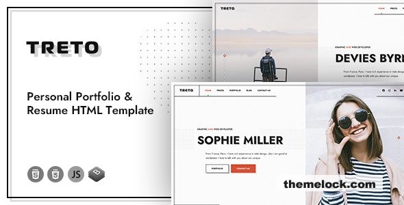 TRETO - Personal Portfolio Template